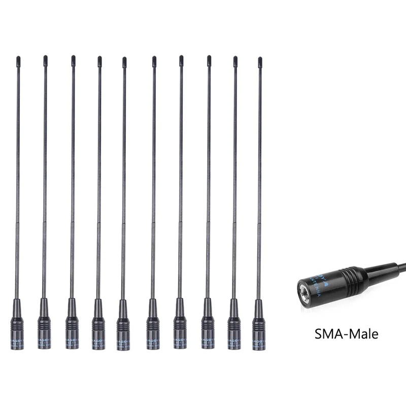 

10x Nagoya NA-771 SMA-Male VHF/UHF 144/430MHz Dual Band Flexible Antenna For Baofeng UV-3R TH-UVF9 UV3R KG-UV6D VX-3R Radio 38cm