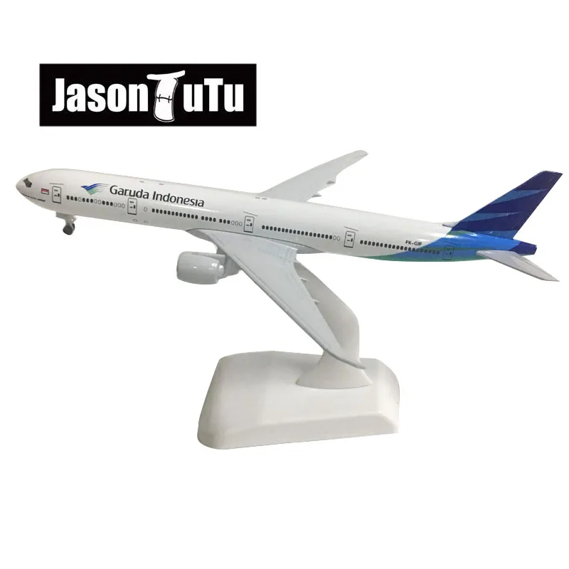 

JASON TUTU 20cm Garuda Indonesia Boeing 777 Airplane Model Plane Model Aircraft Diecast Metal 1/300 Scale Planes Drop shipping