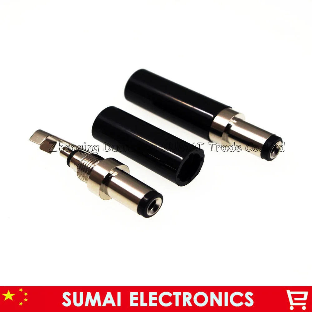 Top Quality TAIWAN 3-10A 2.1 x 5.5*9.5 mm DC Power Male Plug Connector,2.1mm DC Jack Adapter,large Current  9.5mm