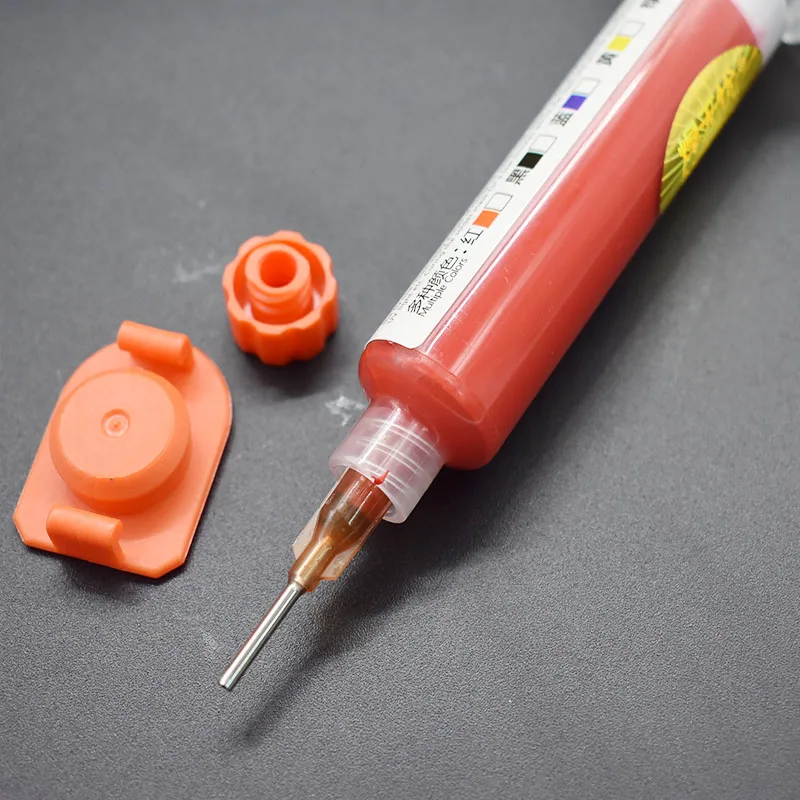 10ML Red UV Solder Mask  1 Needle & Push PCB BGA PAINT PREVENT CORROSIVE ARCING Soldering Paste Flux Cream Welding Fluxes Oil