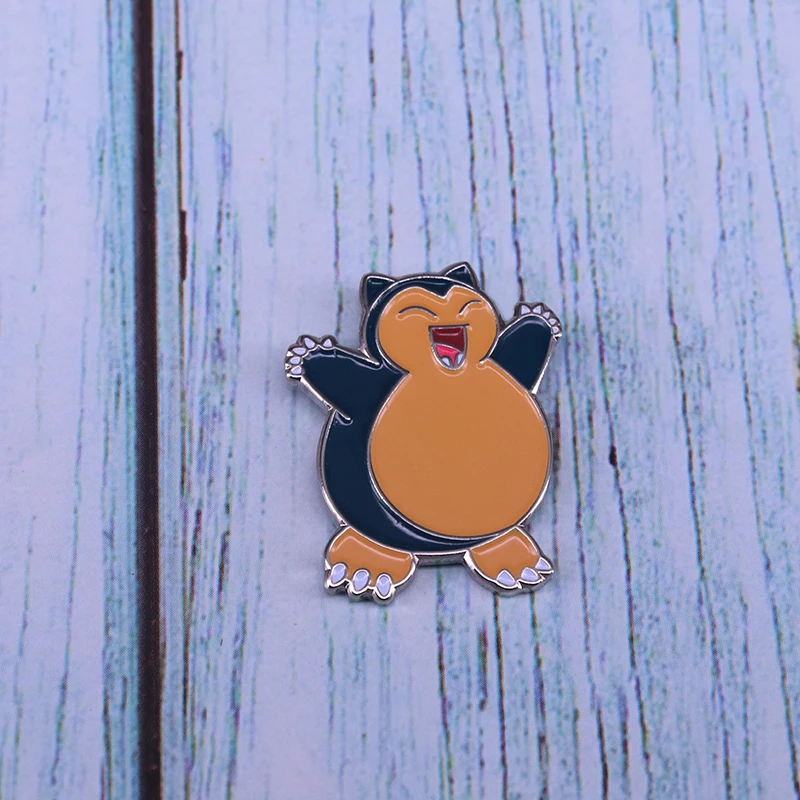 Cute Pretty Dark Blue And Yellow Laughing Bear Enamel Pin Lovely Brooch For Lapel Hat coat Sweater Badge