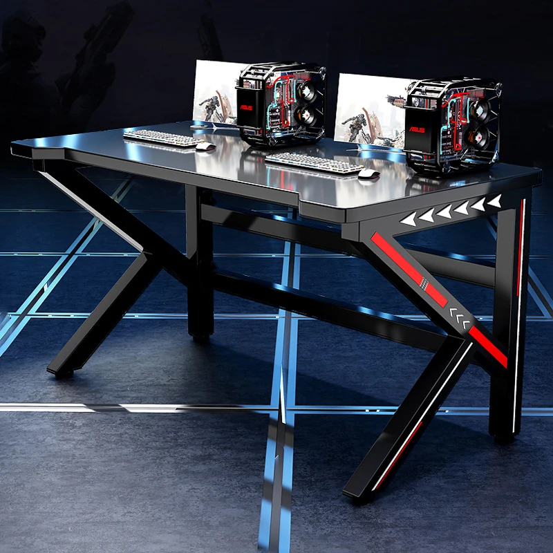 black computer desk home desktop game e-sports table anchor live computer desk game Internet cafe gaming desk