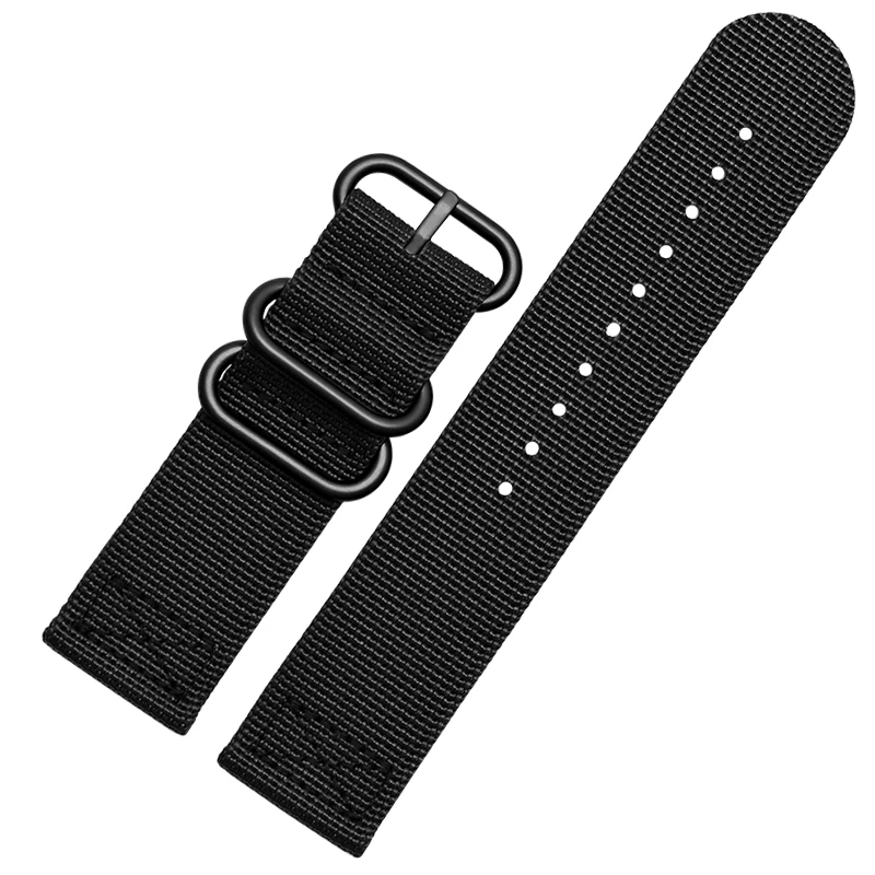 Canvas nylon watchband black blue Army green Outdoor Sports Strap 18mm 20mm 22mm 24mm 26mm strap watch belt Bracelet accessories