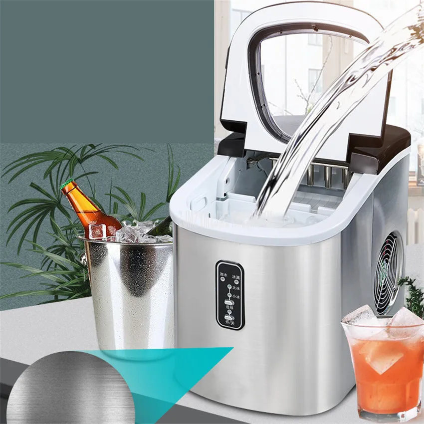 Máquina para hacer hielo HZB-12/SA, totalmente automática, comercial, para hacer té con leche y café, 12kg/24h