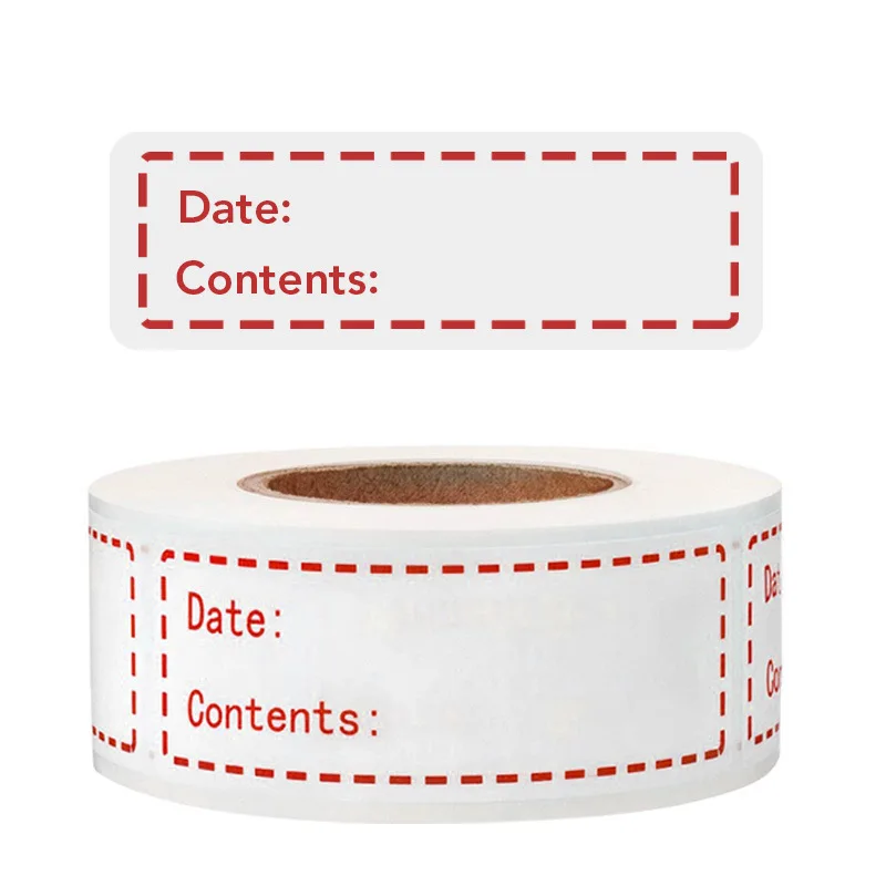 Explosieve Home Kitchen Voedsel Markering Datum Roll Wordt Label