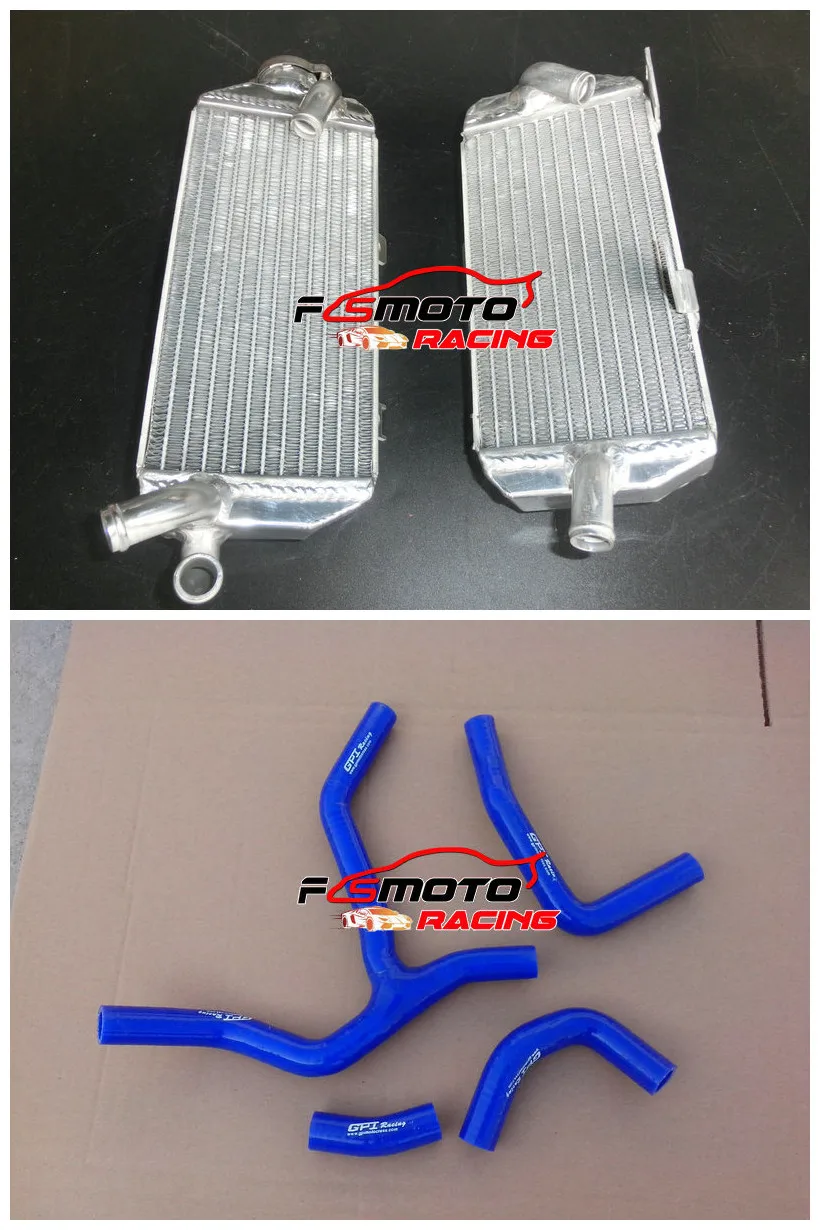 For Honda CRF450R CRF450 R CRF 450 R 2013 2014 Moto Replacement Parts Intercooler Aluminum Alloy Radiator + Silicone Hose