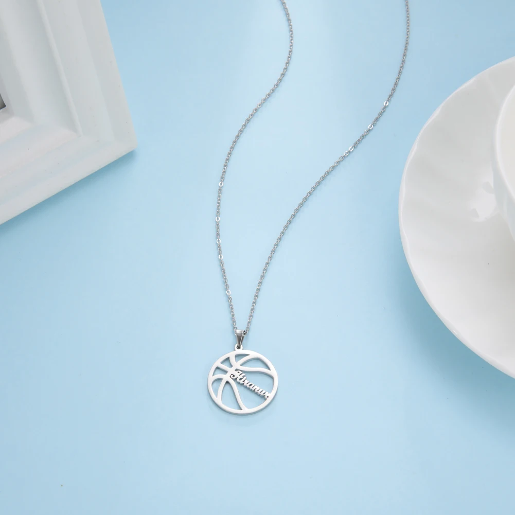 Sipuris Personalisierte Namens-Basketball-Halskette für Männer, Modischer Schmuck, Accessoires, Geschenk für den Freund, Neu – Detail 9