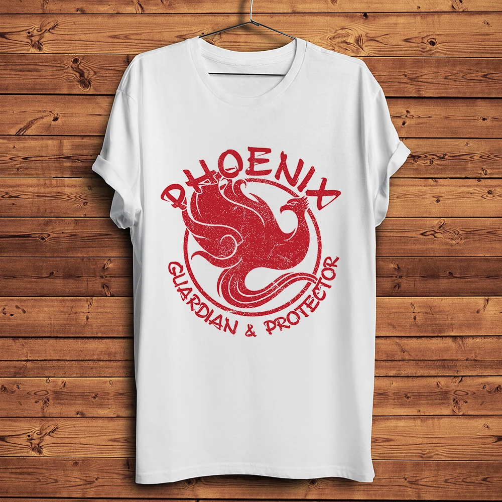 Chinese traditional Phoenix totem Guardian Protector funny t-shirt ,anime tee,men white casual unisex short sleeve tshirt