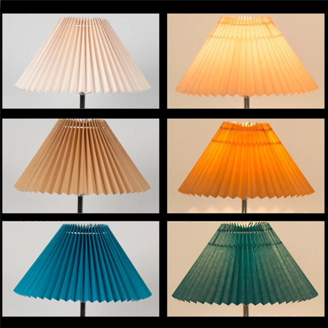 High-grade Pleated style Table lamp chandelier LampShades Fabrics Decorative Floor Lamp Shade Bedroom Lamp Cover E27 lampshade