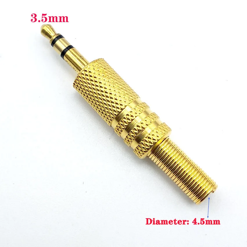 2Pcs/lot 2.5 3.5mm Replacement 3.5mm Male Repair Headphones Audio Jack Plug Connector Soldering For Most Earphone Jac