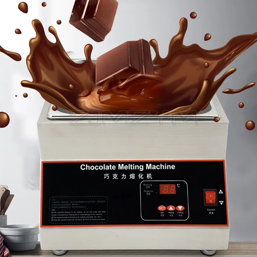 Machine de fusion de chocolat électrique, affichage numérique commercial, chauffage à l'air, pot de fusion de chocolat et de fromage, réchauffeur, fondeur, grille 1, grille 2/4