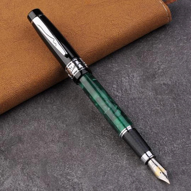 

Picasso Pimio 915 Green Marble Celluloid Medium Nib 0.7MM 22KGP Fountain Pen Professional Office School Stationery Tool Writing