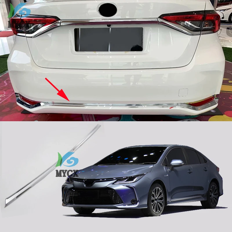 Fit For Toyota Corolla E210 Sedan 2019 2020 ، غطاء المصد الخلفي للسيارة من الكروم ، تقليم مزخرف ، 1 قطعة ، ملحقات السيارة