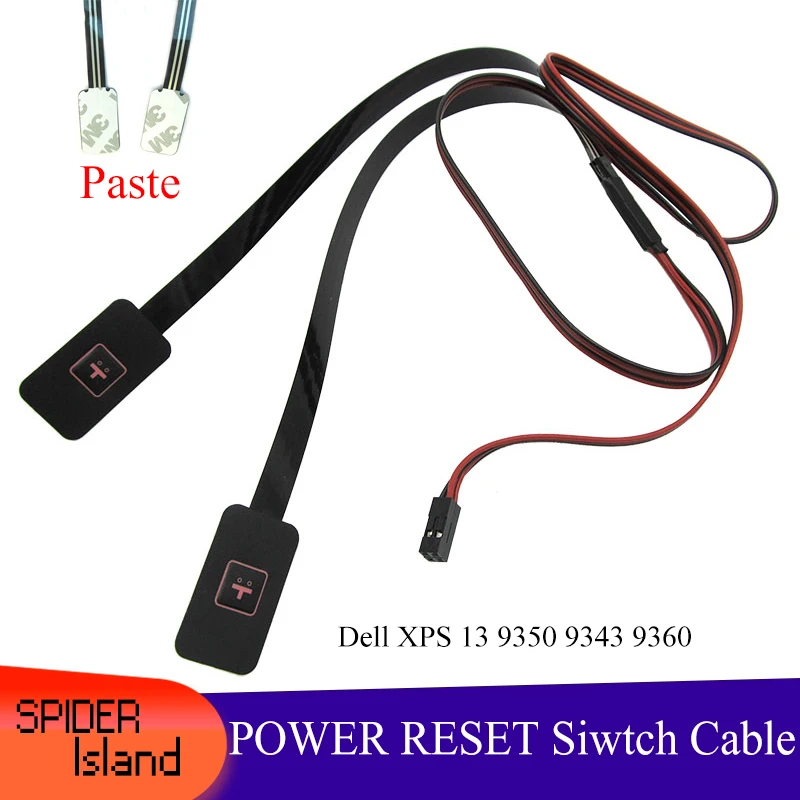 Desktop Computer Self-Adhesive / Paste Film One Button POWER RESET / Restart Cable Switch Studio DIY Shassis Cable