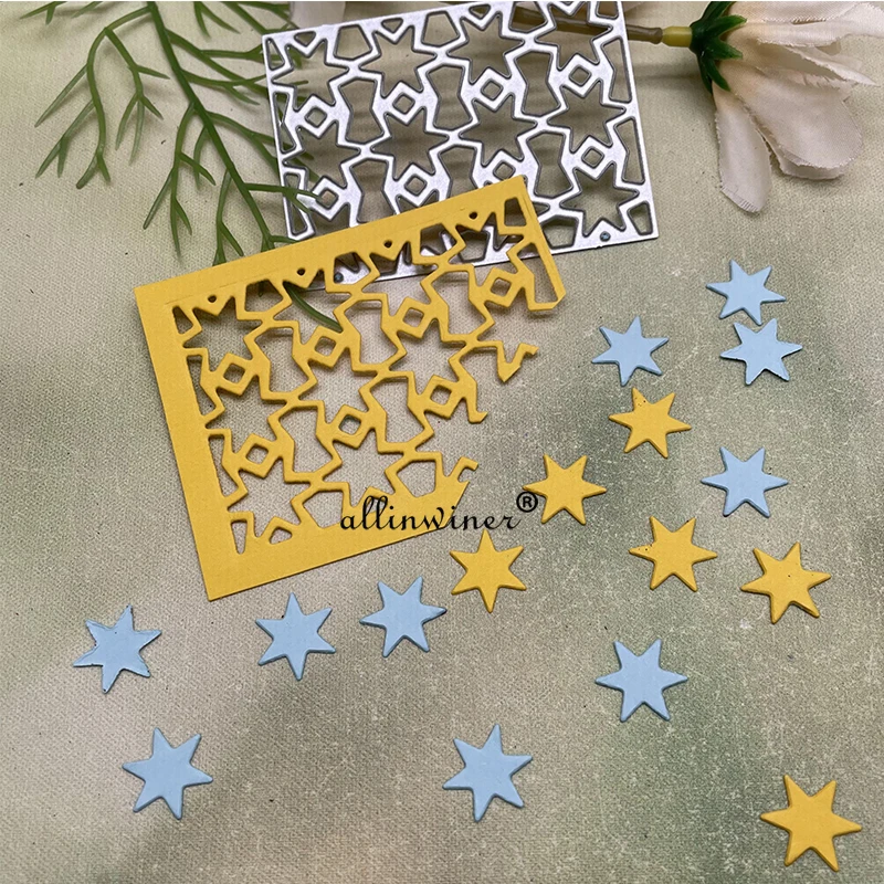 Stars background frame Metal Cutting Dies Stencils Die Cut for DIY Scrapbooking Album Paper Card Embossing