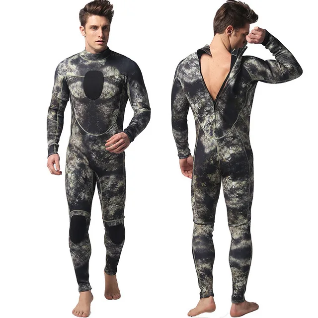 Profesional 1.5MM Scuba Camo Neoprene Spearfishing Berenang Peralatan Menyelam Bawah Air Setelan Pria Snorkeling Tetap Hangat Setelan Basah