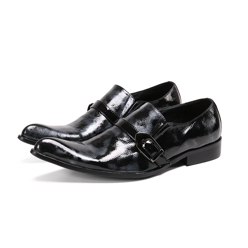 Men shoes luxury brand formal wedding vestidos shoes genuine leather mens pointed toe dress shoes grey men office loafers
