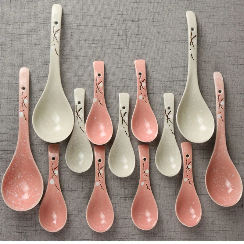 Bone China Spoon Dinnerware Dipper Dinner Service Ceramic Ladle Utensil Porcelain Tableware Scoop Household Kitchenware Supplies