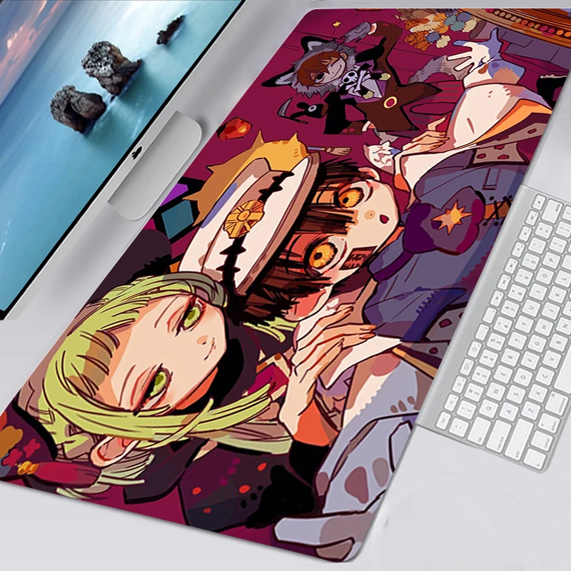 

XXL Mousepad Jibaku Shounen Hanako-kun Kawaii Gaming Accessories Non-slip Mouse Pad Gamer Mausepad Keyboard Mat Tapis De Souris