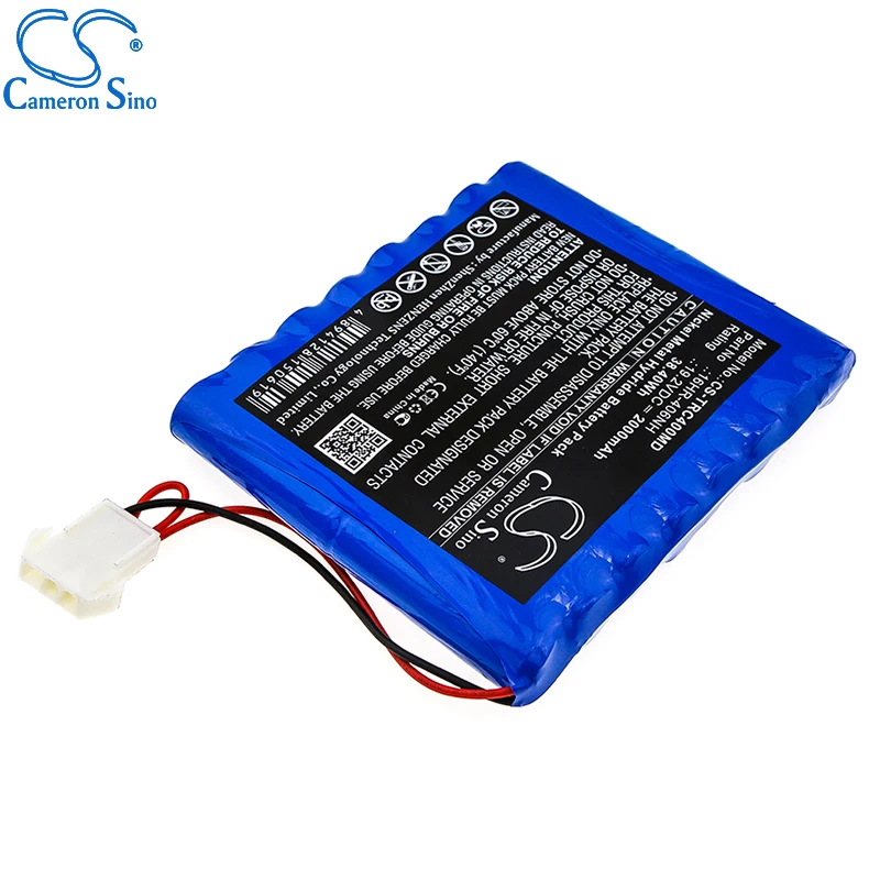 CameronSino Pin Cho Trismed Cardipia 400/400H/406NH Phù Hợp Với Trismed 16HR-406NH Y Tế Thay Thế Pin 2000MAh/38.40Wh Xanh Dương
