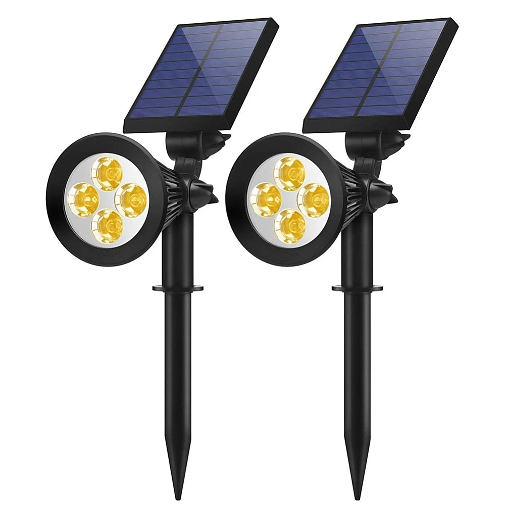 

Outdoor Solar Spotlights Angle Adjustable LED Solar Light Wall Mounted Waterproof Garden Lawn Lamp for Yard Path