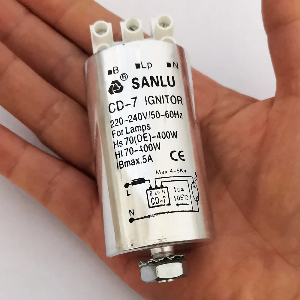 CD-7 70W-400W Electronic Ignitor Lighting Starter Three Wires Connection for MH and HPS Lamp