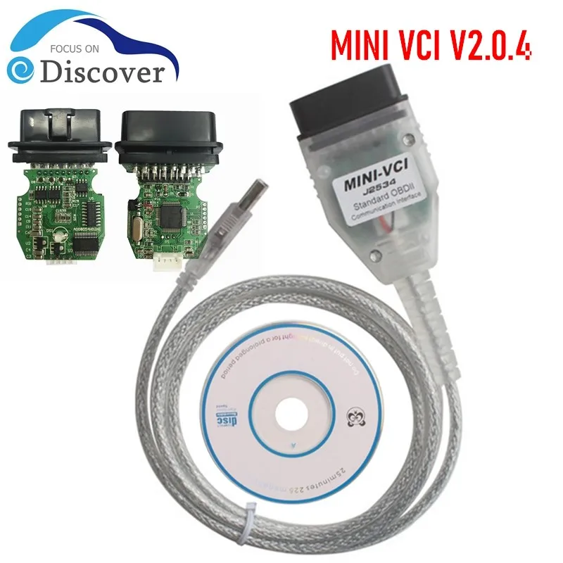 MINI VCI V2.0.4 Real Firmware SW V16.00.017 For Toyota TIS Techstream FTDI FT232RL Chip j2534 MINI-VCI HW 2.0.4 Multi-Language