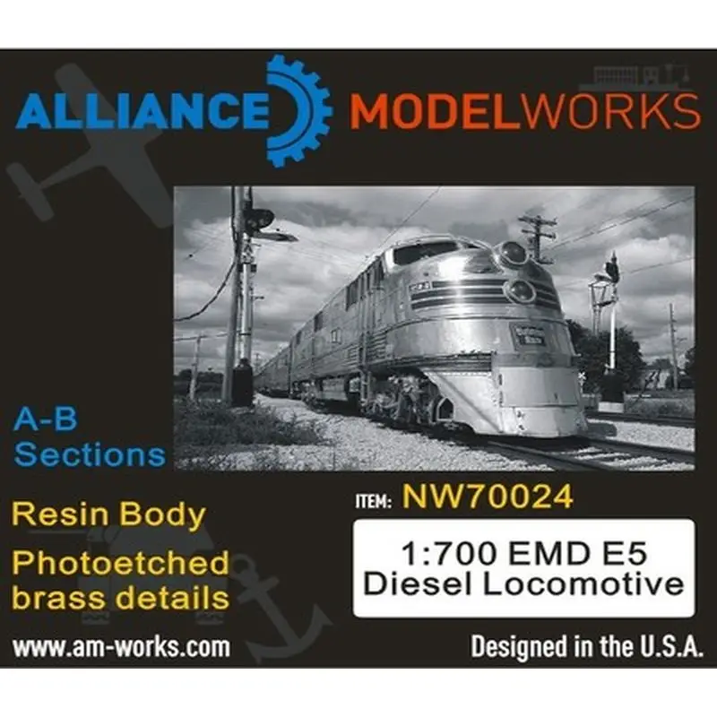 

AM-WORKS NW70024 1/700 EMD E5 Diesel Locomotive - Upgrade Detail Set