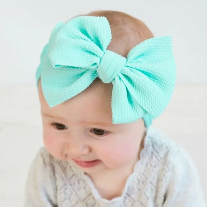 Baby Accessories Boys Baby Girl Solid Bow Hairband Kids Headband Toddler Stretch Turban Girls Knot Head Wrap Kids Props Gifts