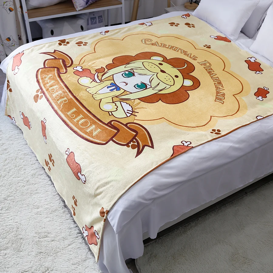 MGF Manga design FGO Fate Grand Order 150x200cm Flannel Bedsheet Fujimaru Ritsuka Anime Soft Blanket