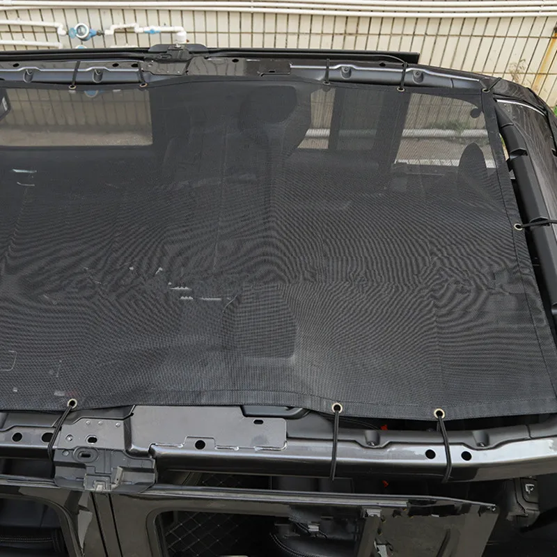 Car Top Roof Anti-Heat Net Sunshade Cover Breathable Fit For Jeep Wrangler JL 2018+  4 Doors Car Styling