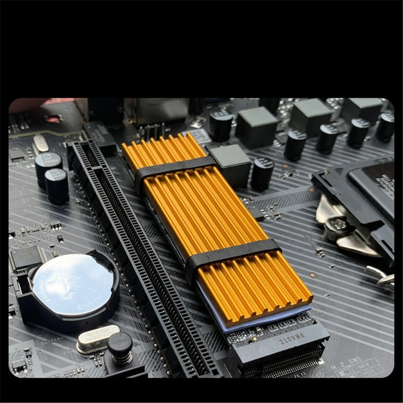 H052 M.2 Hard Disk Heatsink Aluminum Heat Dissipation Cooling Radiator Thermal Cooling Pad for NVME M2 2280 SSD Cooler 1 Set