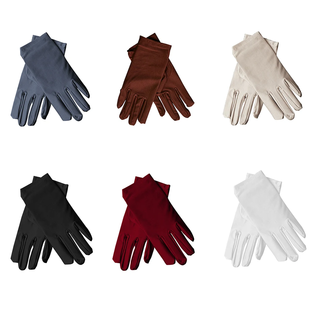 Guantes elásticos para pantalla táctil para hombre y mujer, protectores solares de licra, completo de dedo al aire libre para ciclismo, a prueba de frío