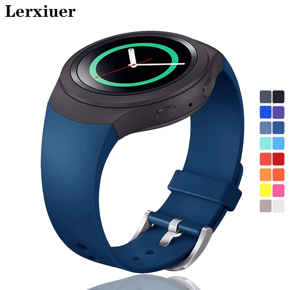 

Ремешок спортивный Lerxiuer для Samsung Galaxy Gear S2 band R720 R730, силиконовый браслет для смарт-часов