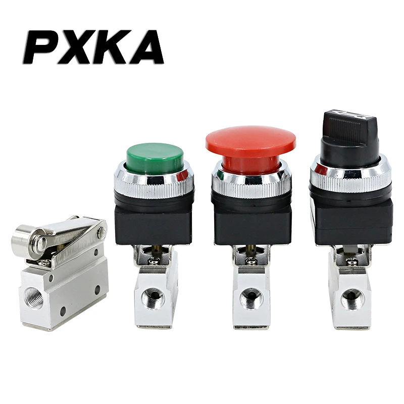 صمام هوائي يدوي ، مفتاح صمام الهواء ، صمام زر ، نوع الأسطوانة ، صمام ميكانيكي #1