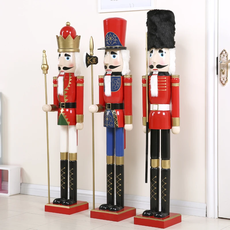 120 cm nutcracker puppet soldiers decoration to the hotel coffee shop furnishing articles furnishing articles Nordic household g