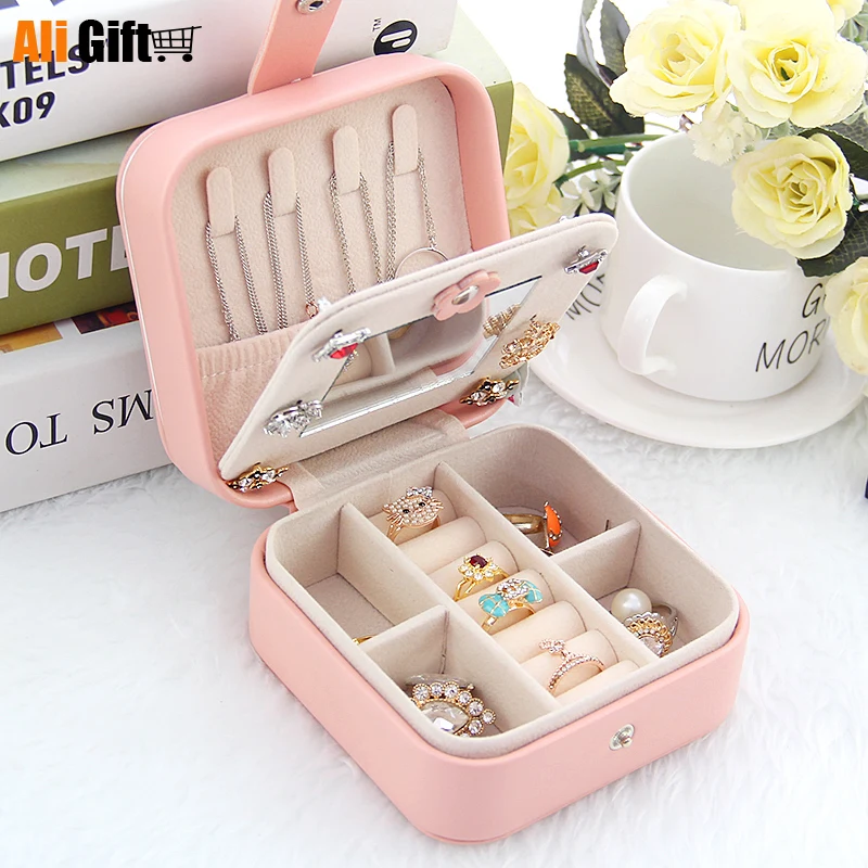 New European Jewelry Box Travel South Korea Earrings Box Ring Jewelry Boxes Jewelry Earrings Ring Necklace Gifts for Girlfriends