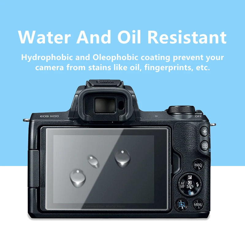 2 шт. M50 M50II стекло для камеры, закаленное стекло с твердостью 9H, ультратонкая защитная пленка для экрана для камеры Canon M5 M50 M50 MARK II M6 M6II