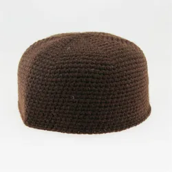 Chapéu muçulmano de tricô para inverno para homens, bonés indianos, gorro étnico islâmico, hijab, envoltório masculino