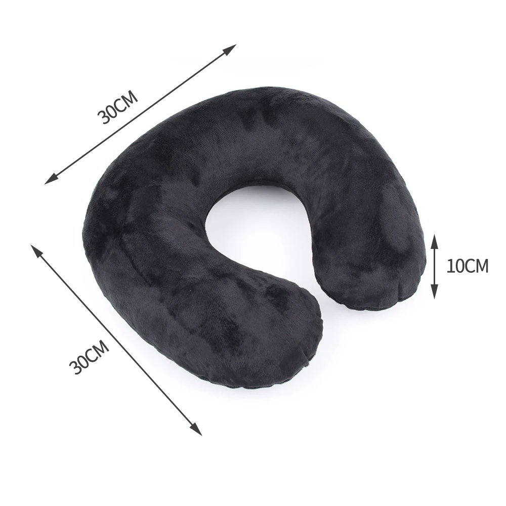 U Shaped Travel Pillow Car Air Flight Inflatable Pillows Neck Support Headrest Cushion Soft Nursing Cushion Travel Accessories