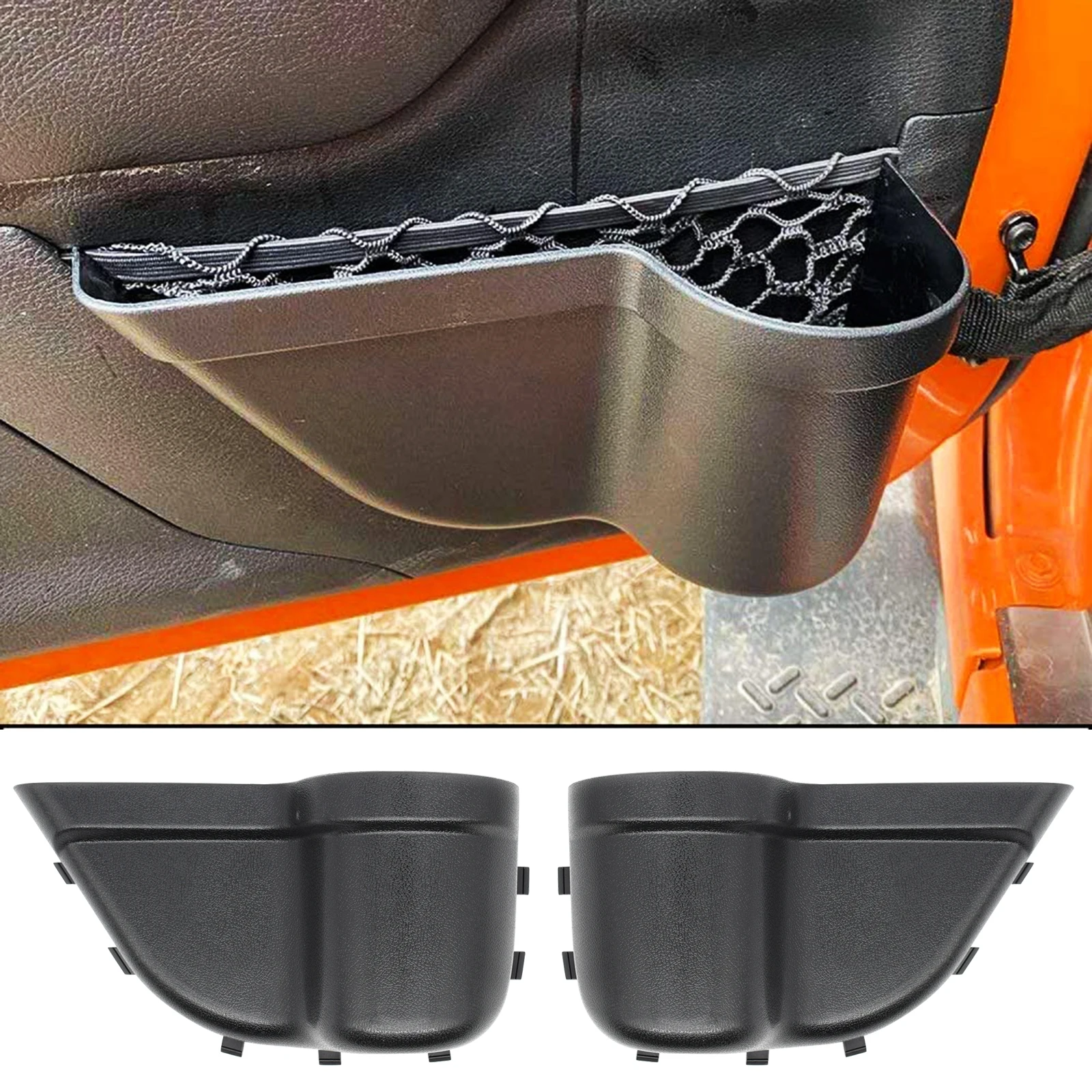 For Jeep Wrangler JK JKU 2 / 4 Door 2011-2017 2018 Front Door Pocket Storage Box Organizer Handle Grab Tray ABS Car Accessories