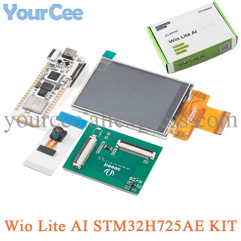 Wio Lite AI Kit STM32H725 AI Vision Development Board DCMI Camera RGB LCD Screen Display Module