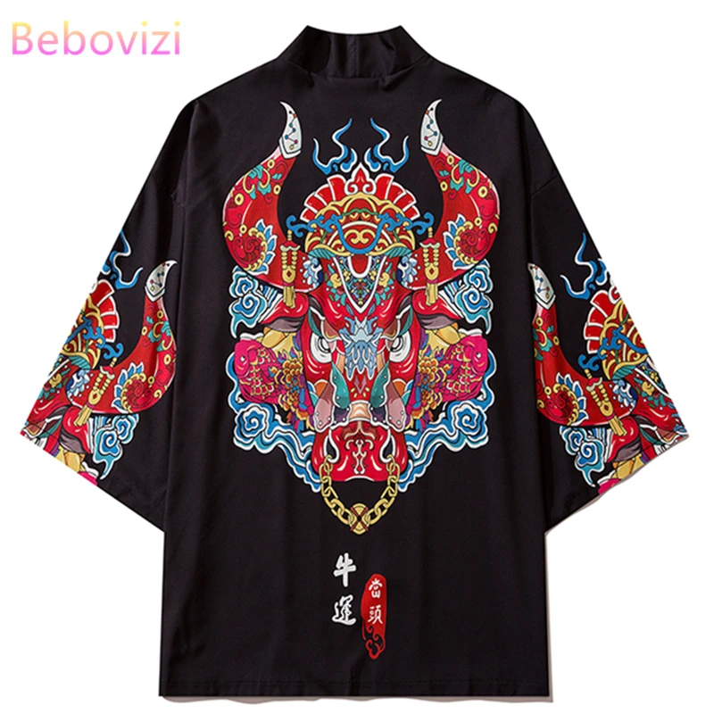 

Комплект кимоно Женский в японском стиле, кардиган, рубашка для косплея, винтажная юката, Пляжная традиционная одежда хаори, штаны, на лето