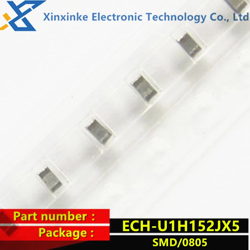 

10PCS ECHU1H152JX5 Thin Film Capacitor 1500pF 50VDC 5% 2% PPS FILM 0805 1.5nF ECH-U1H152GX5 CBB Polyester Capacitor New Original