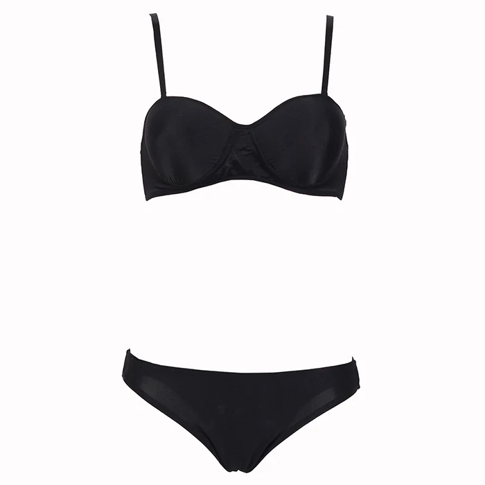 Push Up Bandeau High Waist Bikini Female Swimsuit Women Swimwear Two-pieces Bikini set Bra Cup Bather Bathing Suit Swimwear