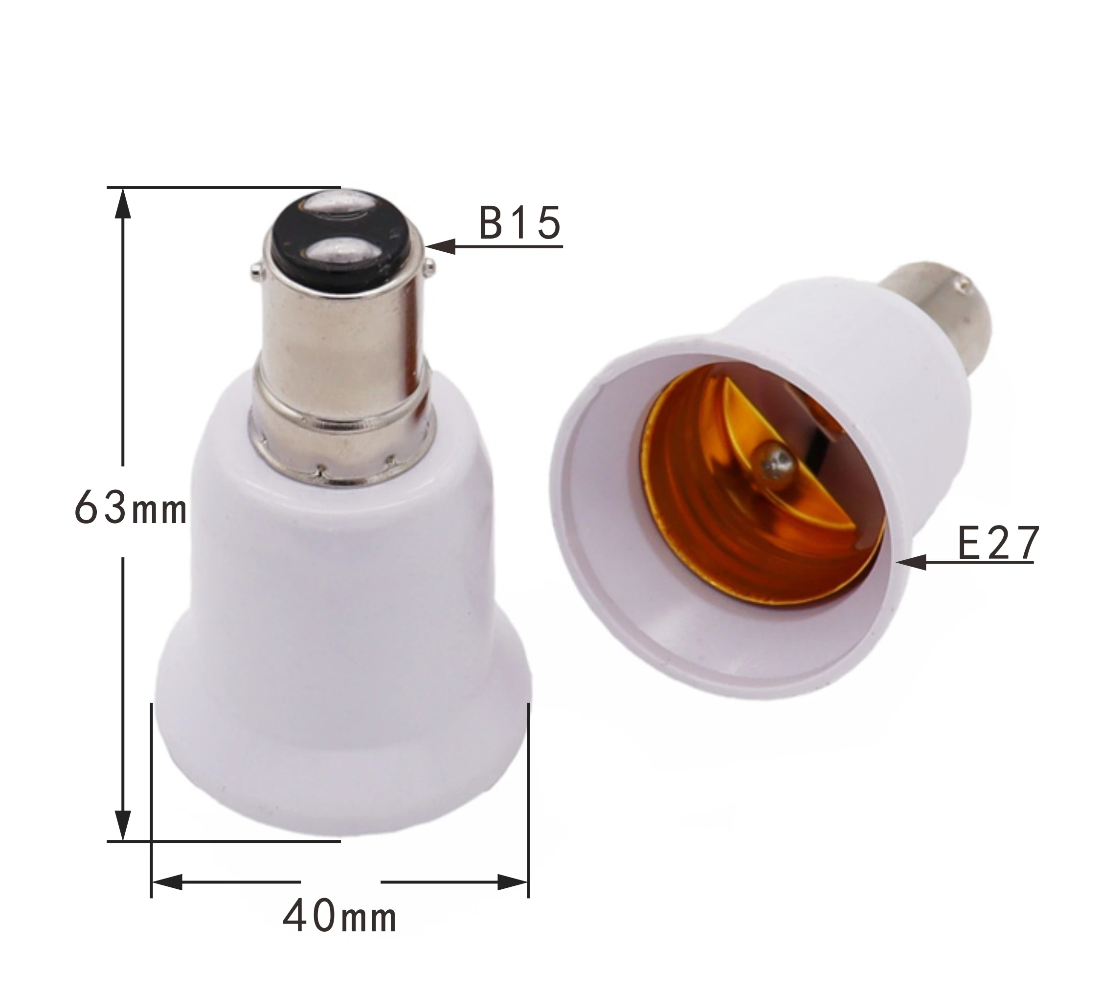 E27 TO BA15D adapter Conversion socket High quality material fireproof material BA15D TO E27 socket adapter Lamp holder