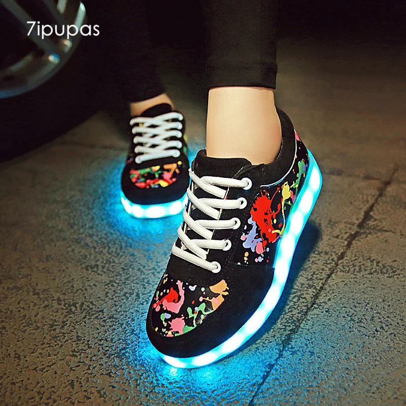 JawayKids 11 colors led luminous shoes lovers led shoes for boys girls unisex glowing sneakers usb Light lumineuse sneakers kids