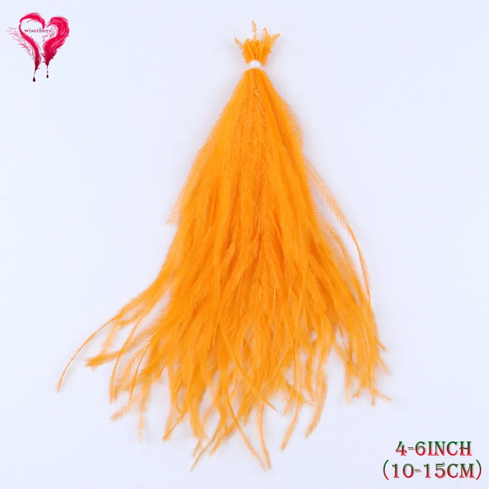 1Bundle Dyeing Ostrich Feathers Tassel Silk Dress Clothes Sewing Accessories Real Ostrich Plume Decoration Jewelry Making Crafts