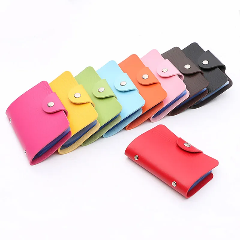 Fashion Credit Card Holder Men Women Travel Cards Wallet PU Leather Buckle Business ID Card Holders EIG88