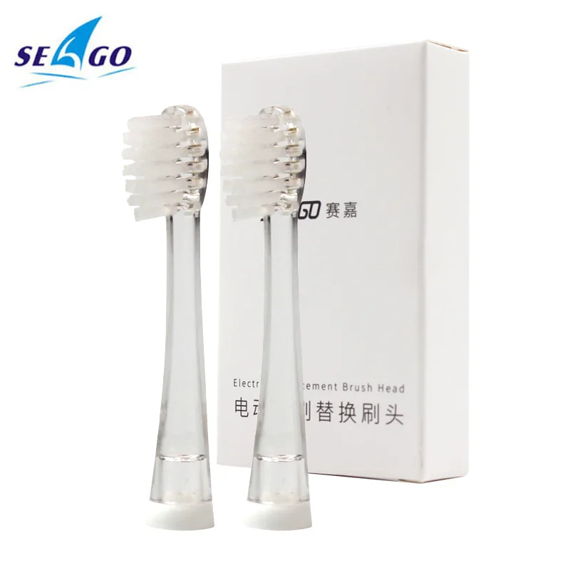 4Pcs Replacement Brush Heads for Seago EK6/513/977/602 Child Sonic Electric Toothbrush 0-12 Years Old Soft Dupont Brush Refills